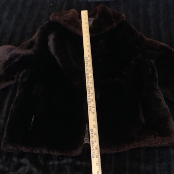 Mouton coat, three-quarter sleeve vintage luxury, one size custom classic - Picture 10 of 14